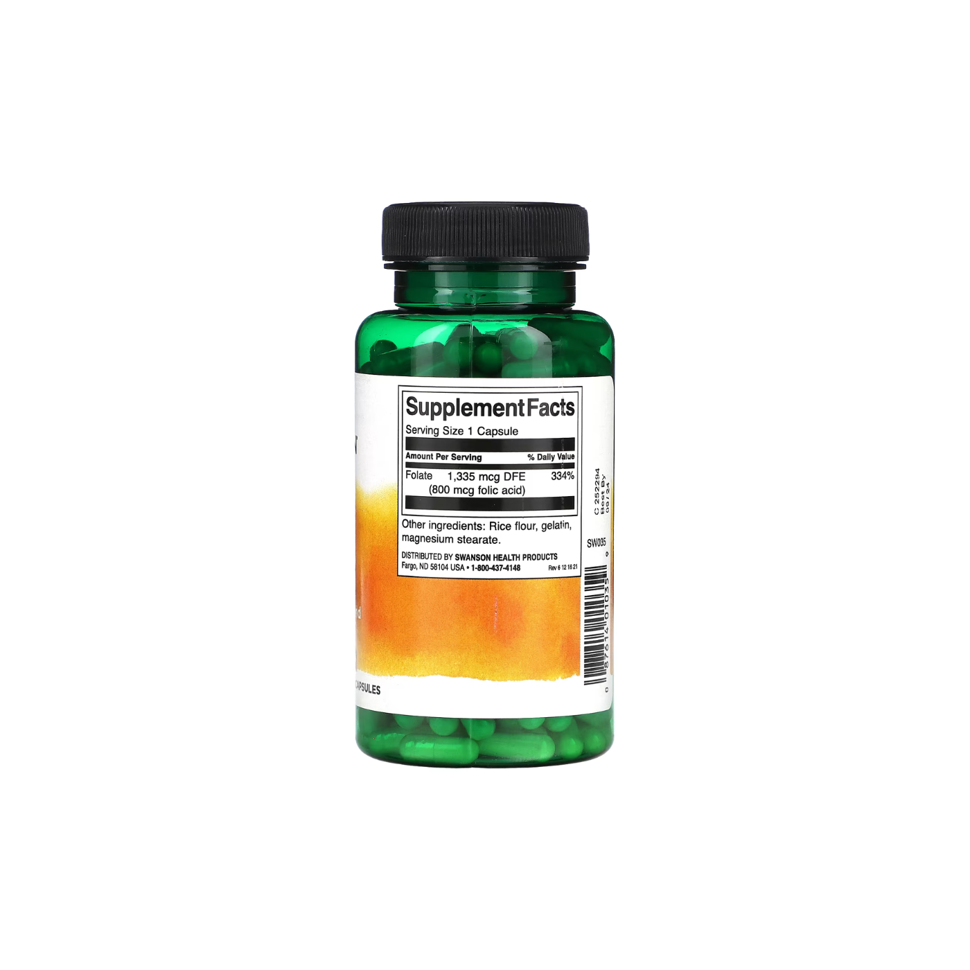 Folic Acid 800mcg - 250 caps