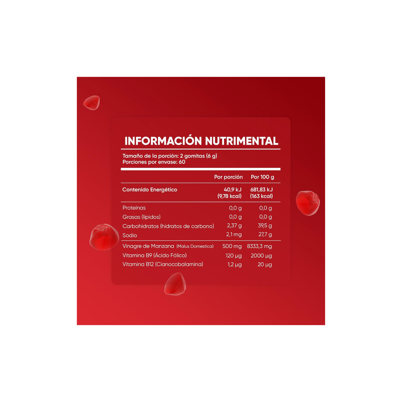 Goli Gomitas de Vinagre de Sidra de Manzana