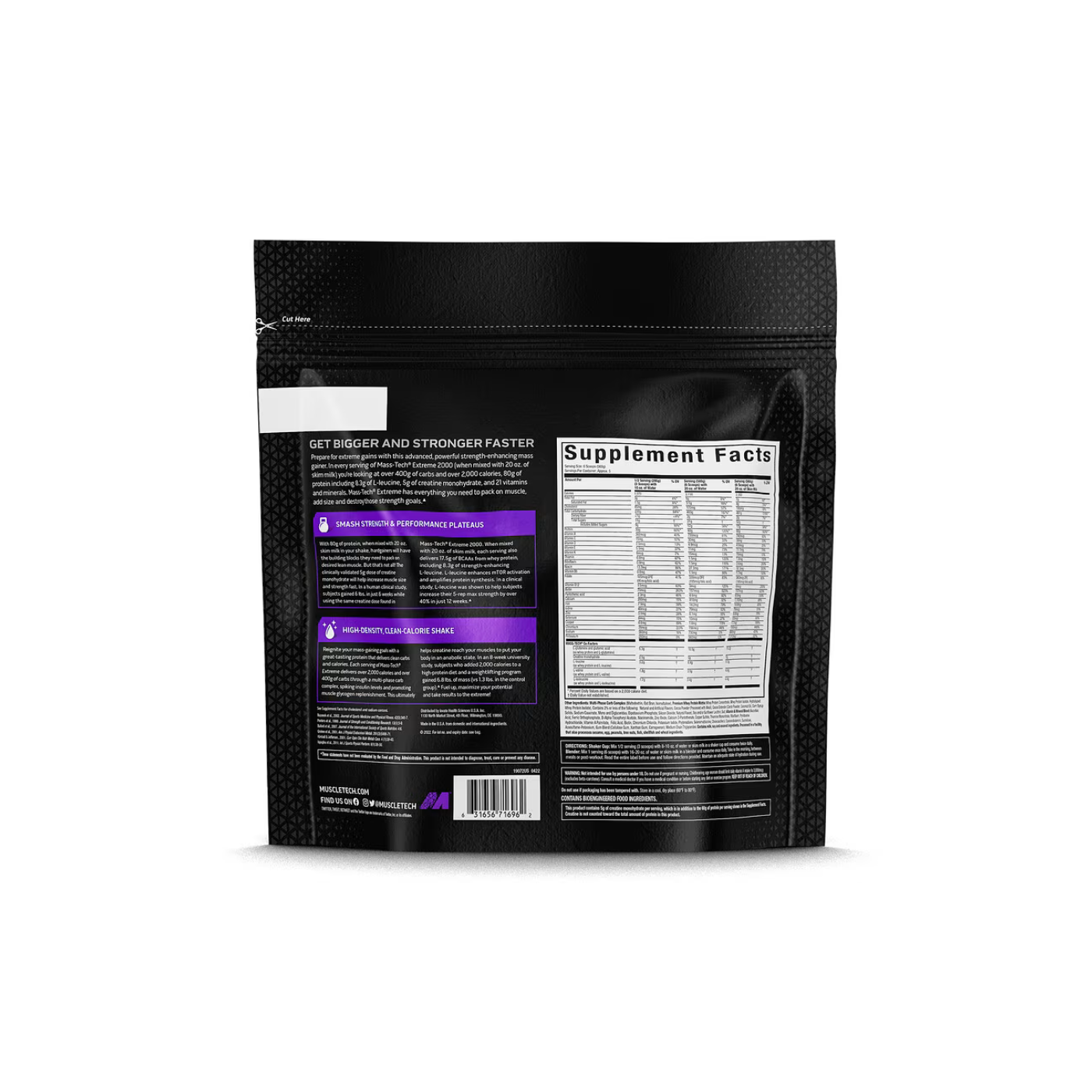 Mass Tech Extreme 6lb Triple Chocolate Brownie