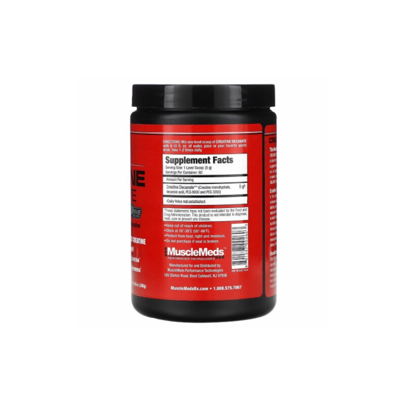 MM Creatine Decanate Unflavored 300 Gr