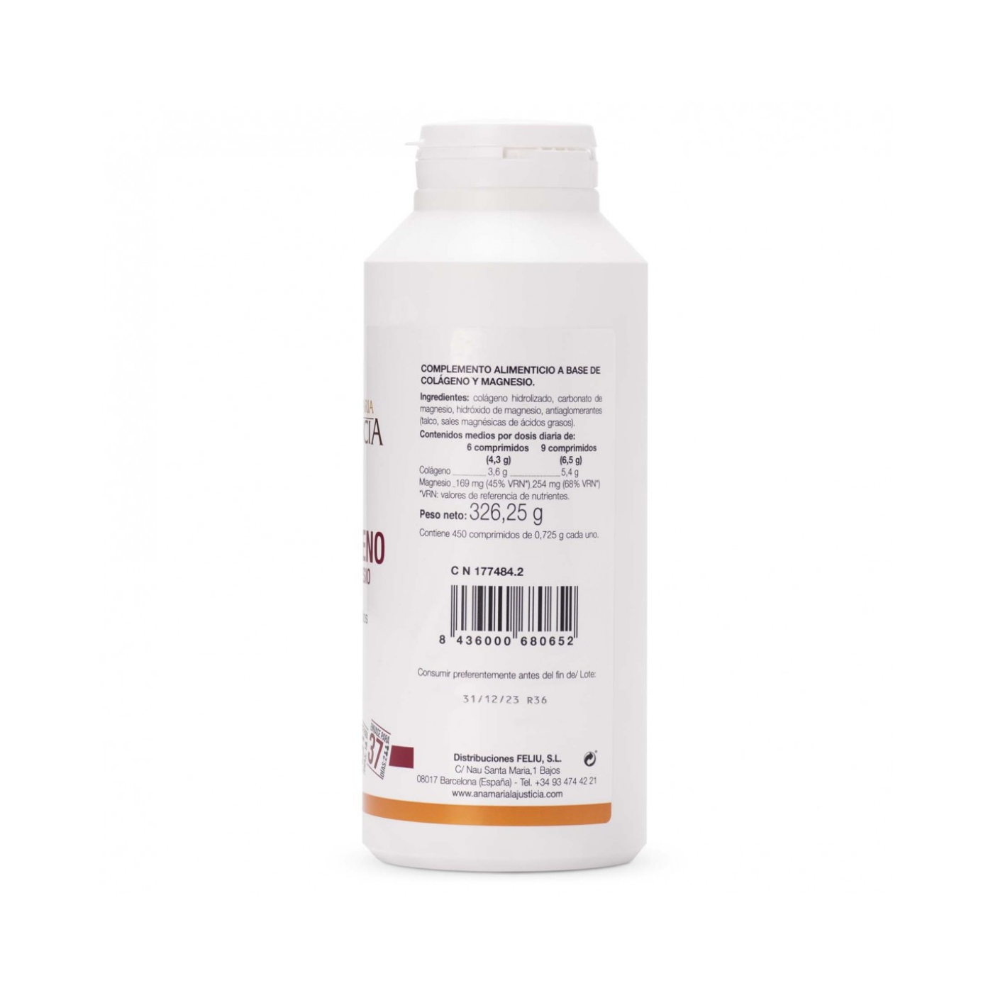 Colageno con Magnesio 450 comprimidos