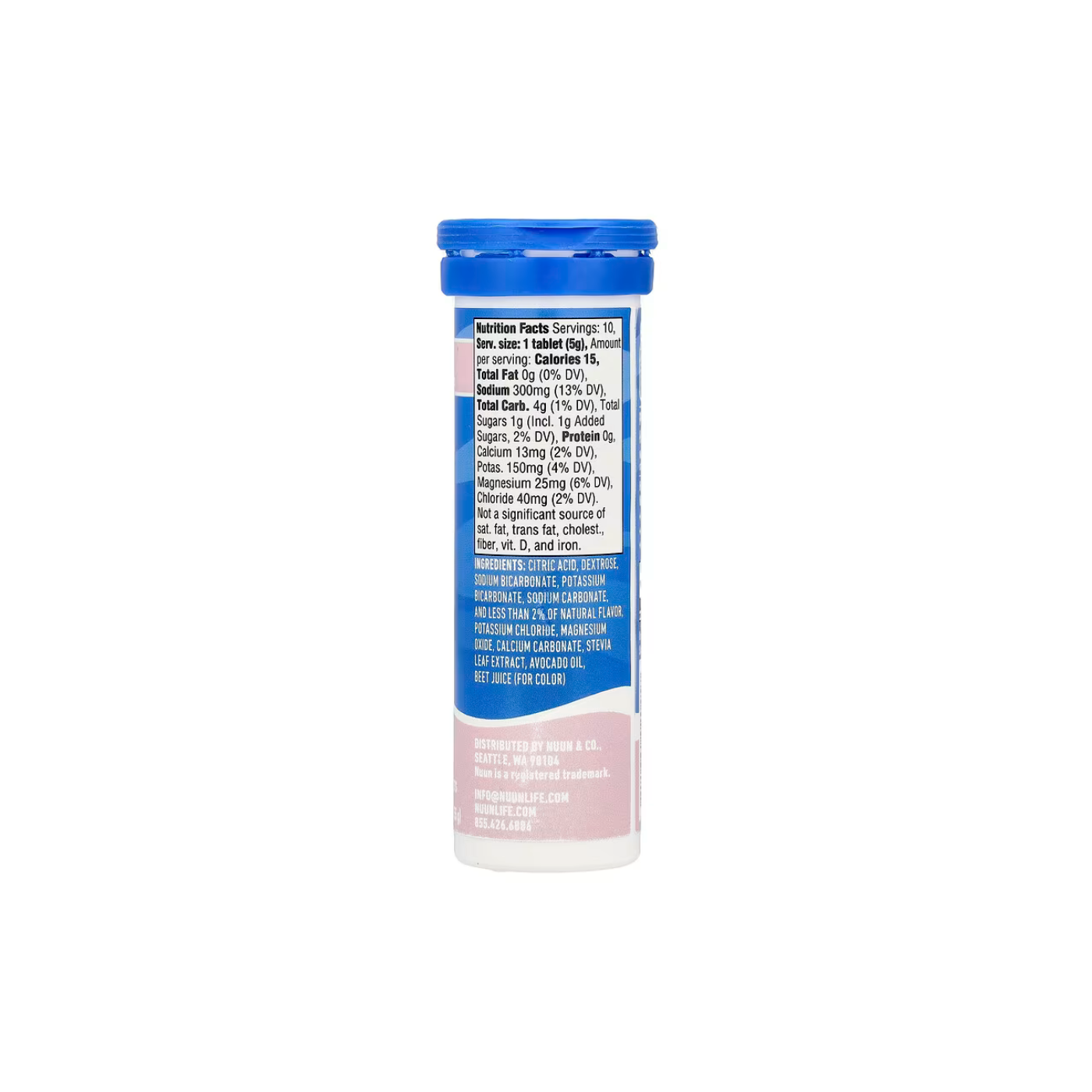 Nuun Energy Sin Cafeína Strawberry Lemonade
