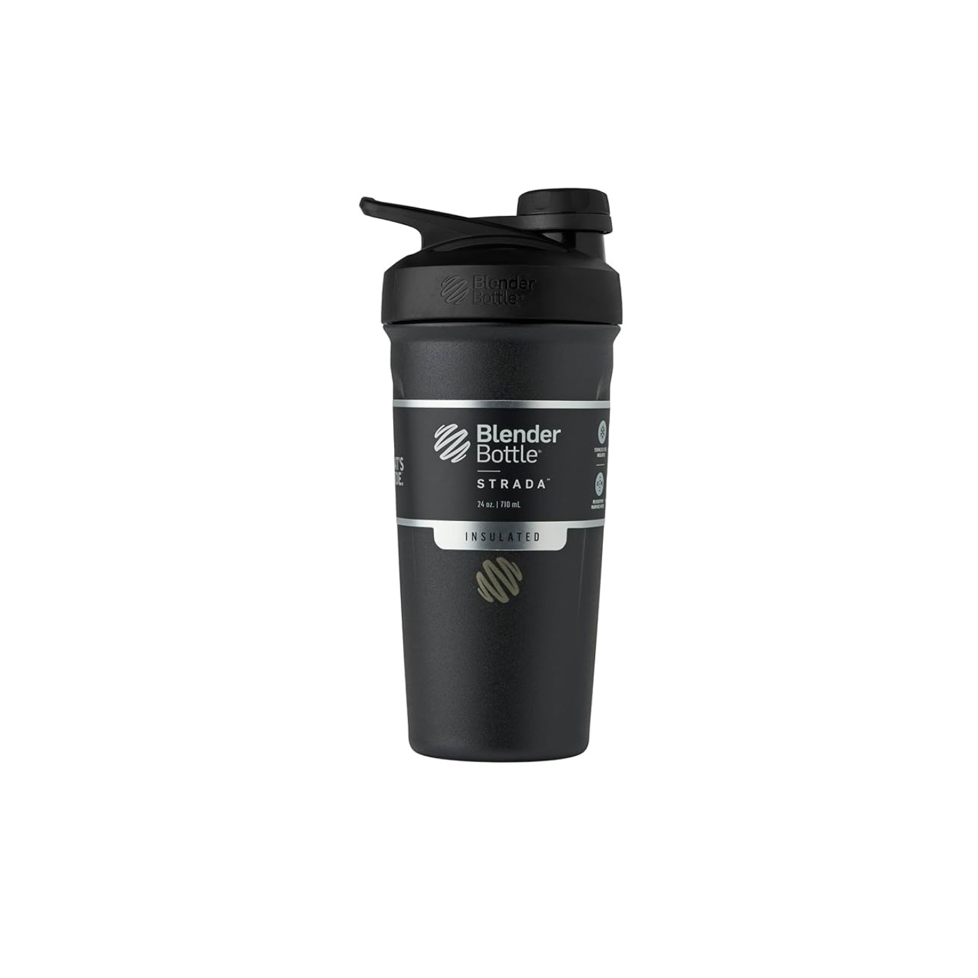 Strada Stainless Steel 24oz Black Twist