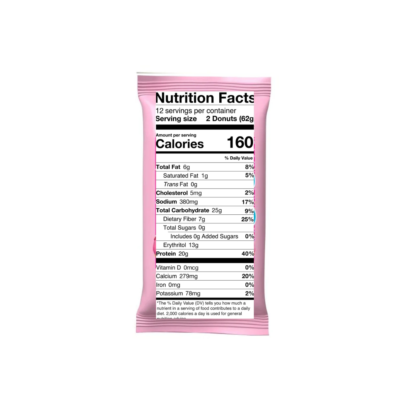Protein Donut Pink Sprinkle