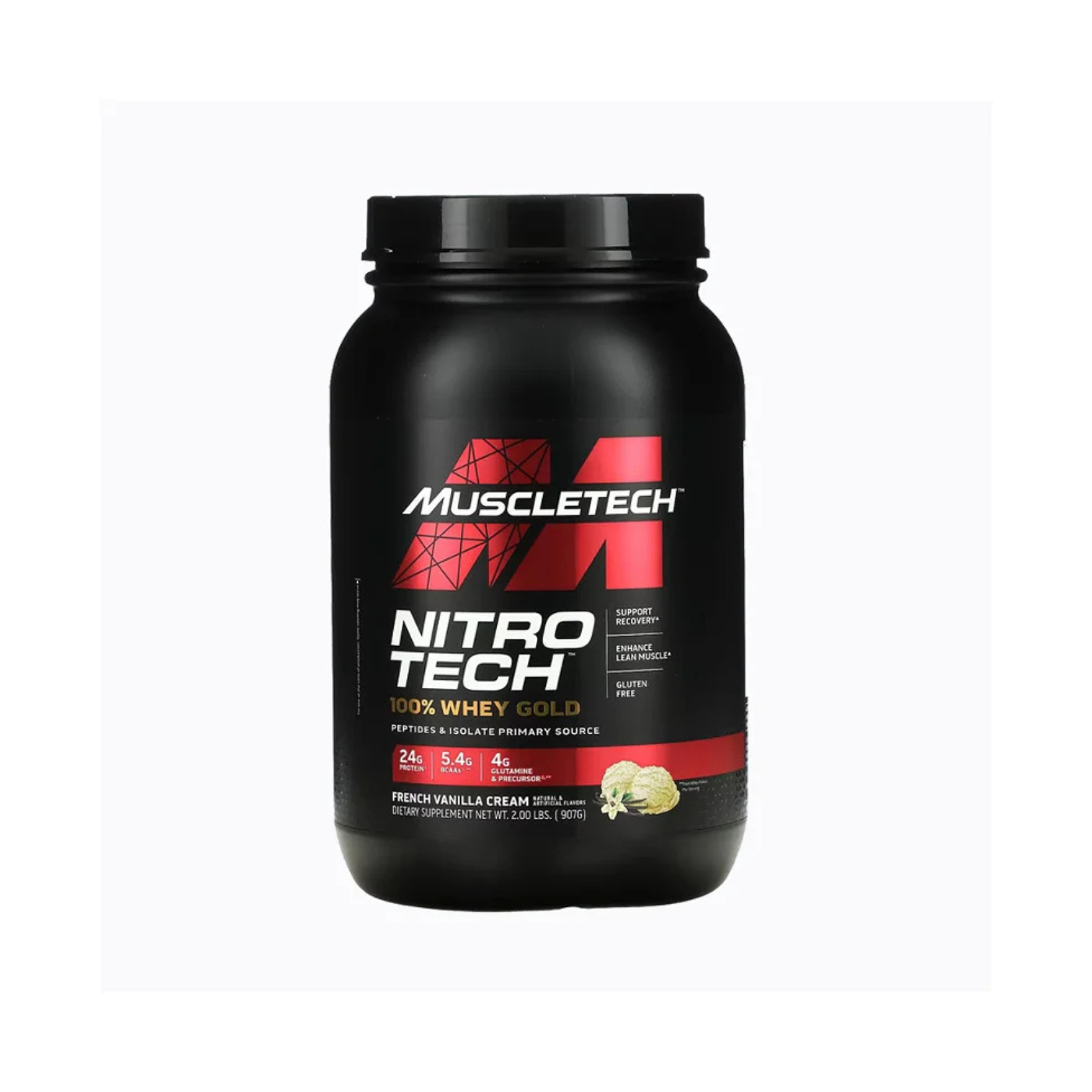 Nitro Tech 100% Whey Gold 2lbs French Vanilla Cream