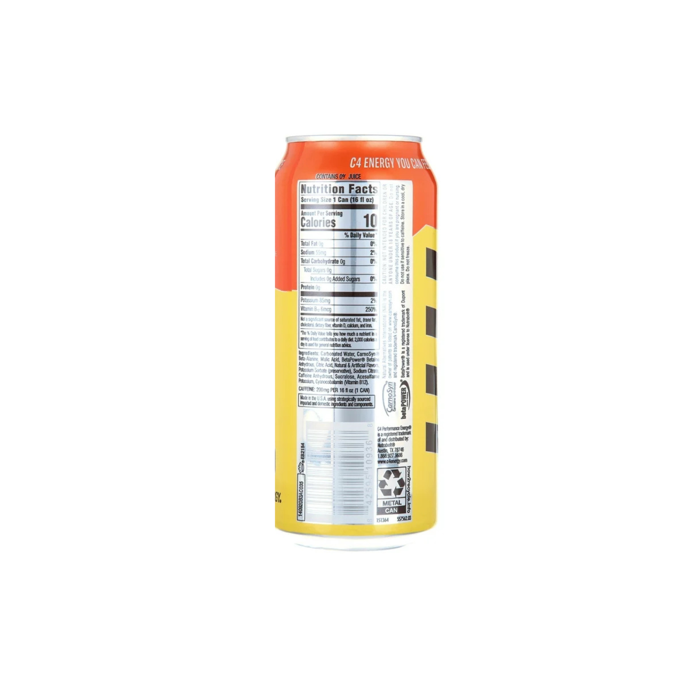 C4 Zero Sugar 473 ml Orange Slice