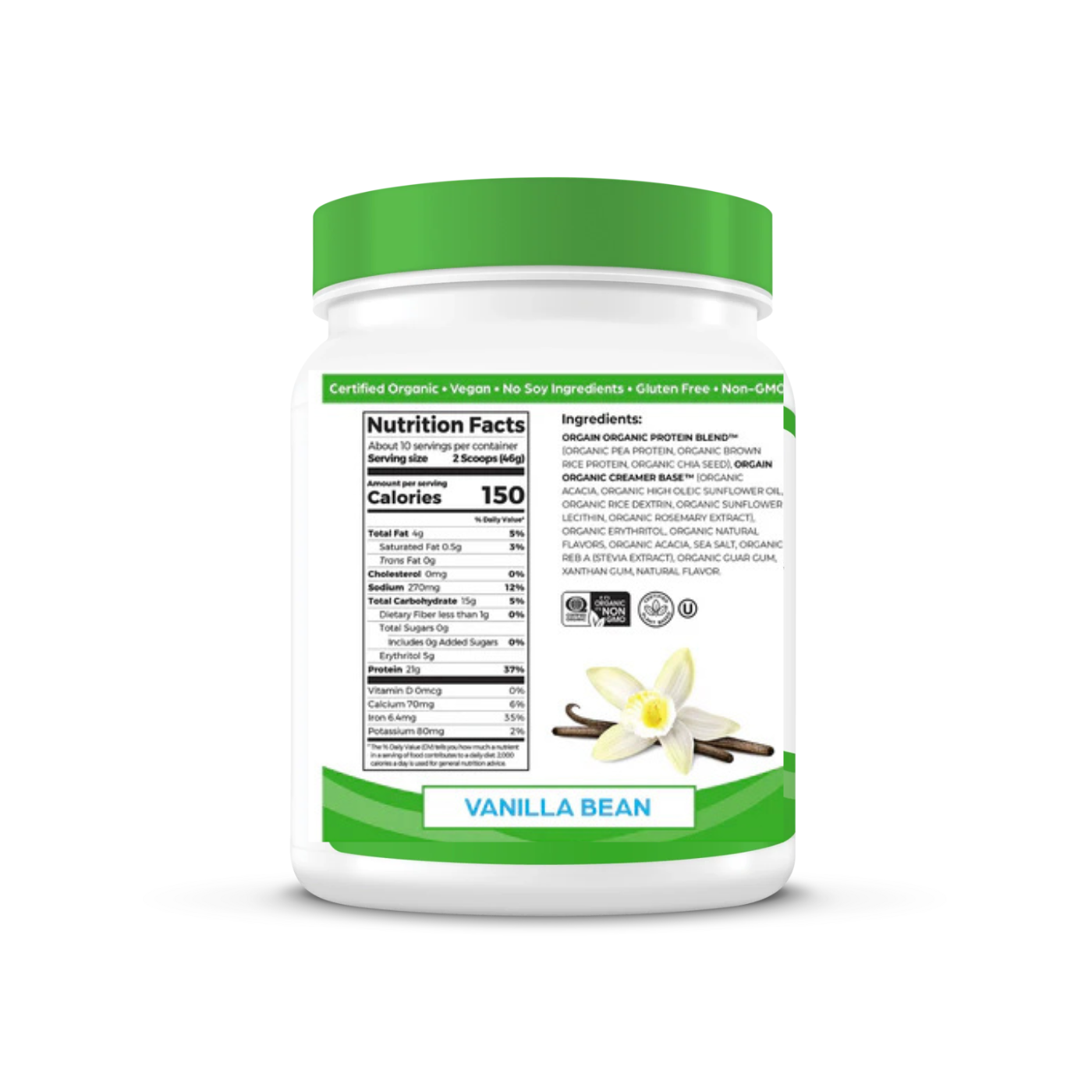 Organic Protein Plant Based 1 lb Vanilla