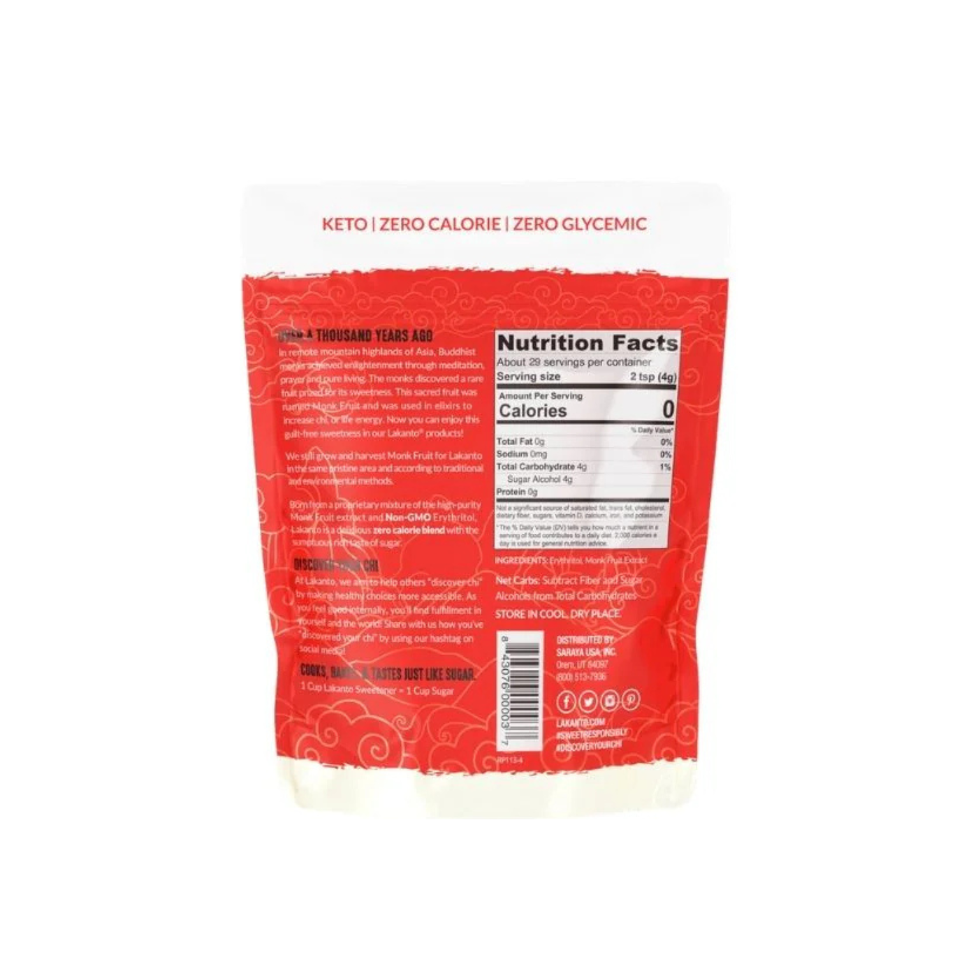 Lakanto Monkfruit Sweetener Classic 800g