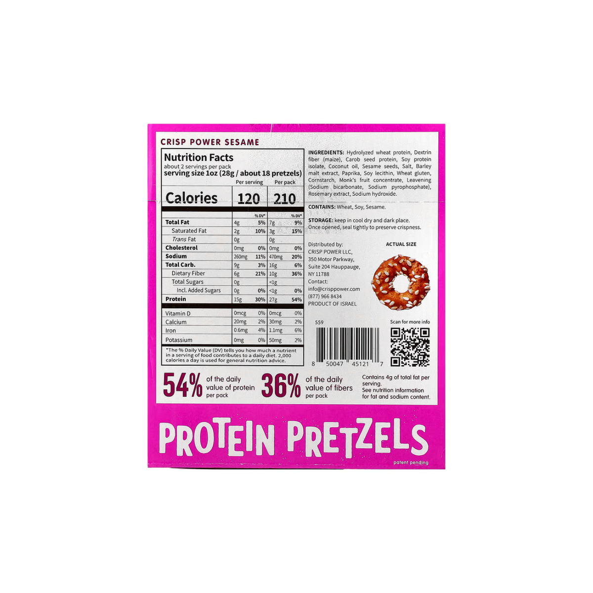 Protein Pretzels Sesame