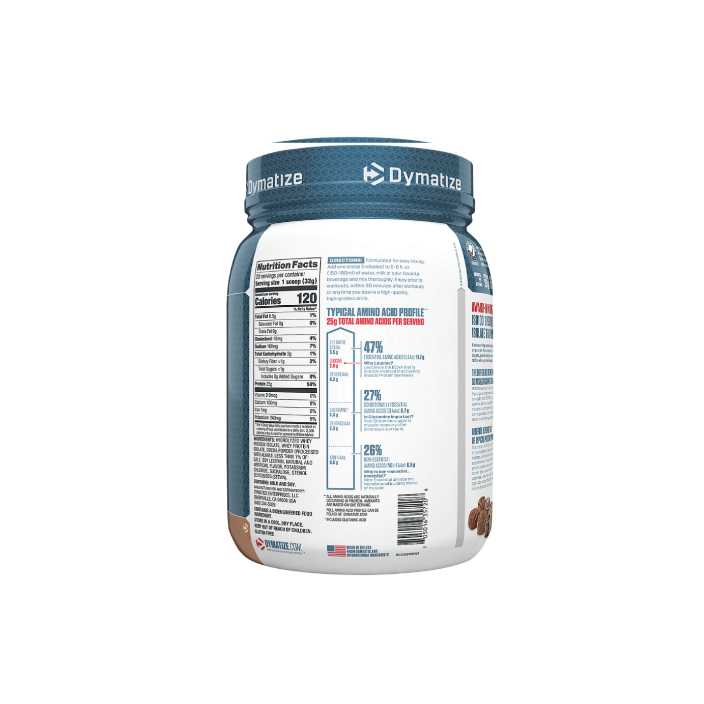 Dymatize Iso 100 20 serv Gourmet Chocolate