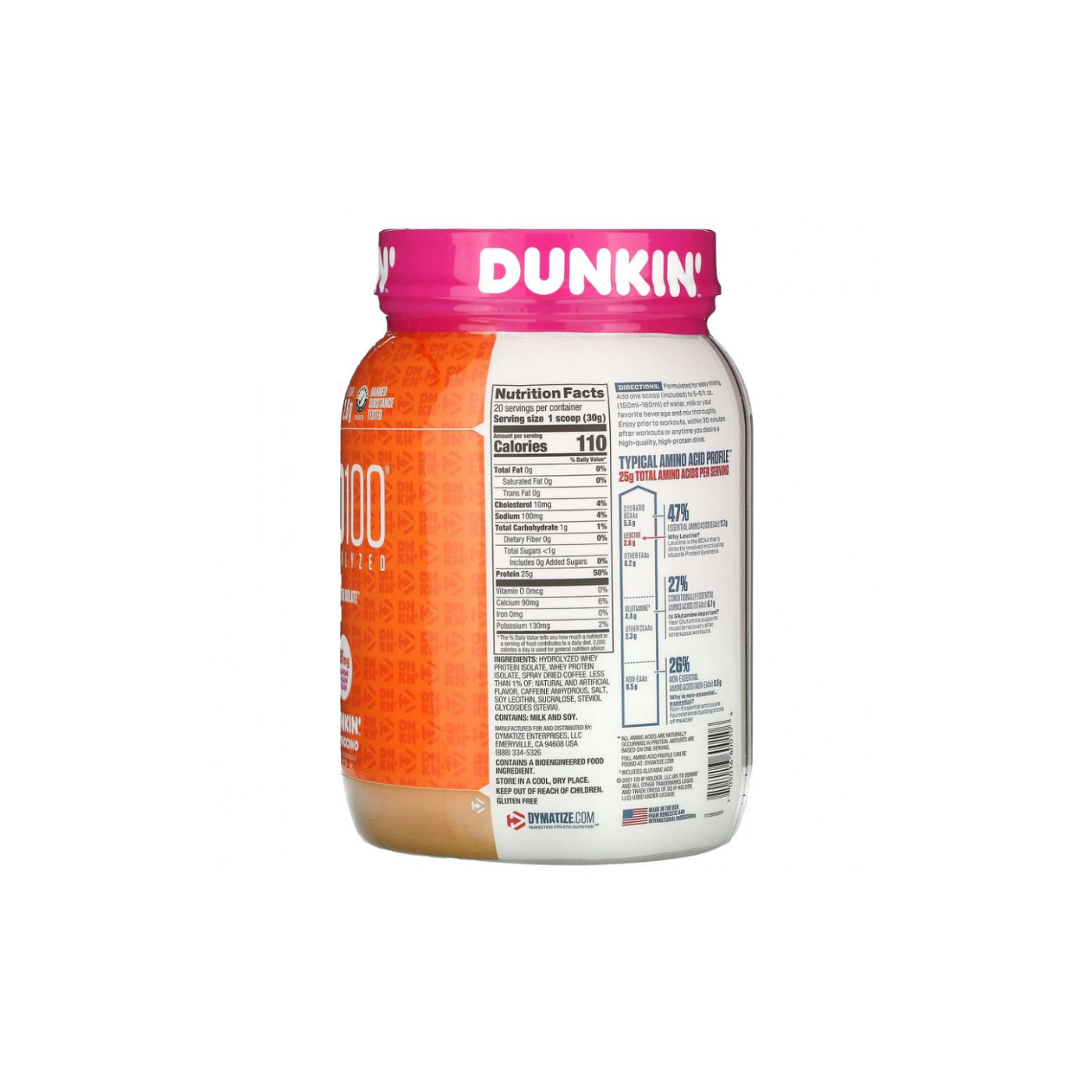 Dymatize Iso 100 Dunkin Capuccino 20 serv