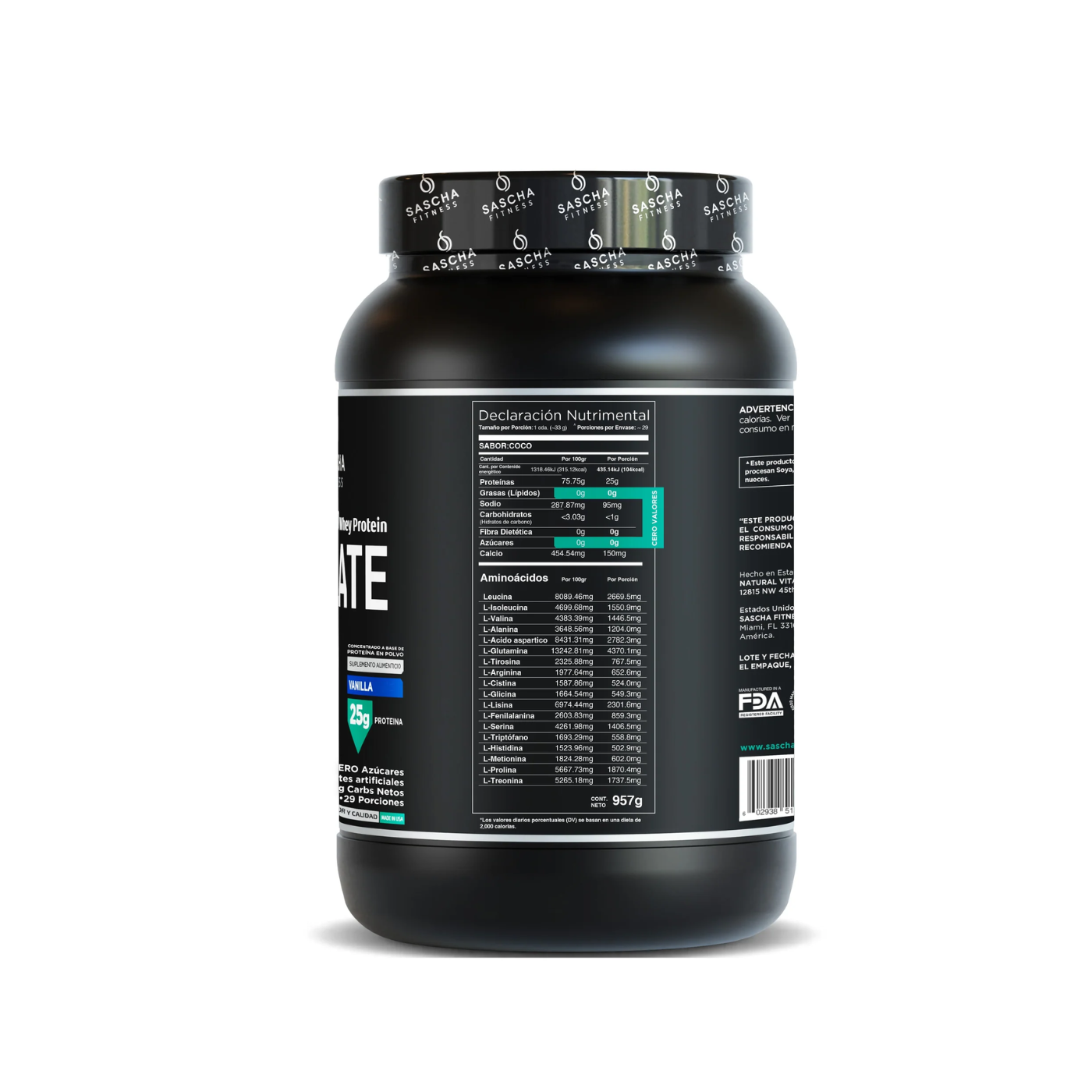 Sascha Fitness- Iso Protein Vanilla