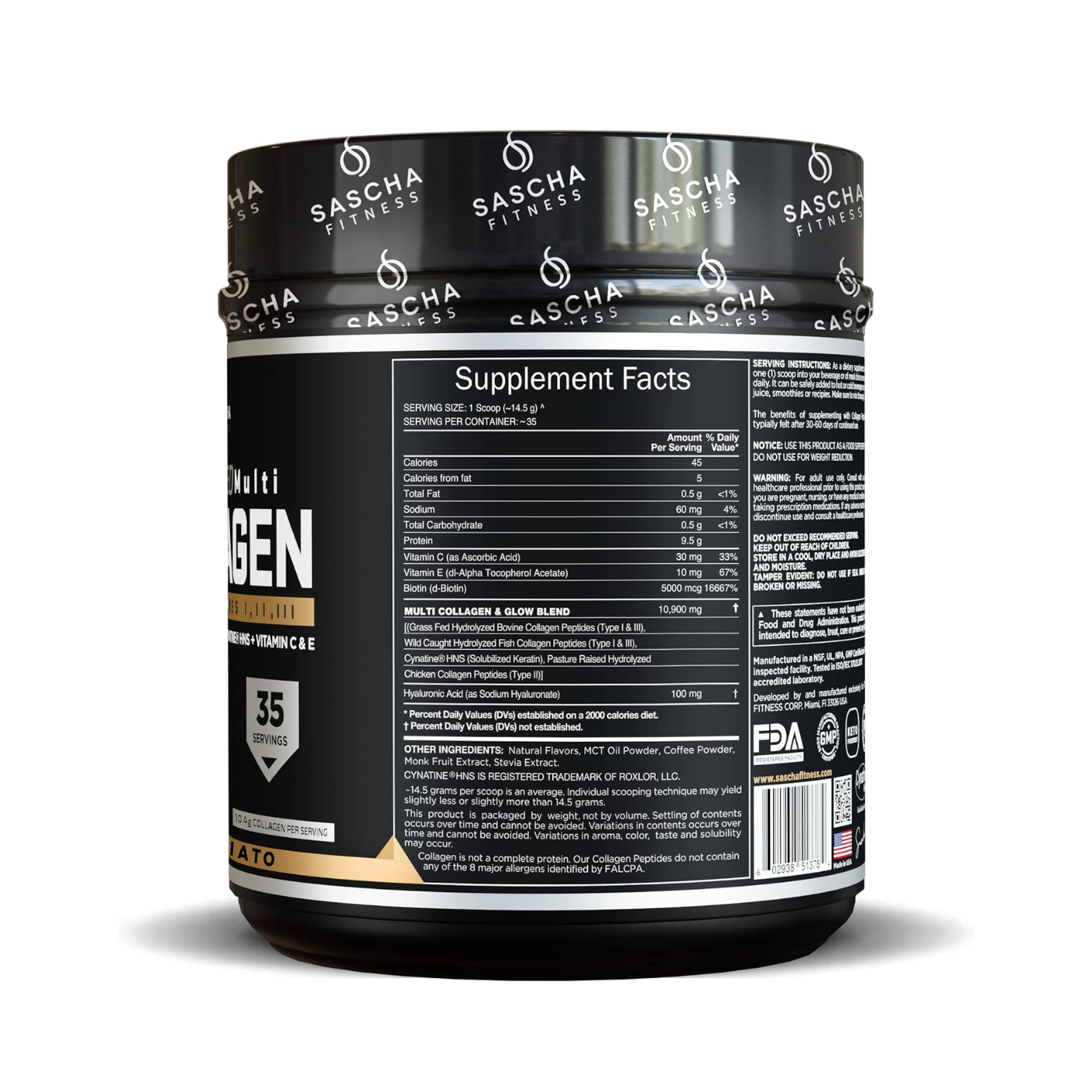 Sascha Fitness Colágeno Caramel Macchiato