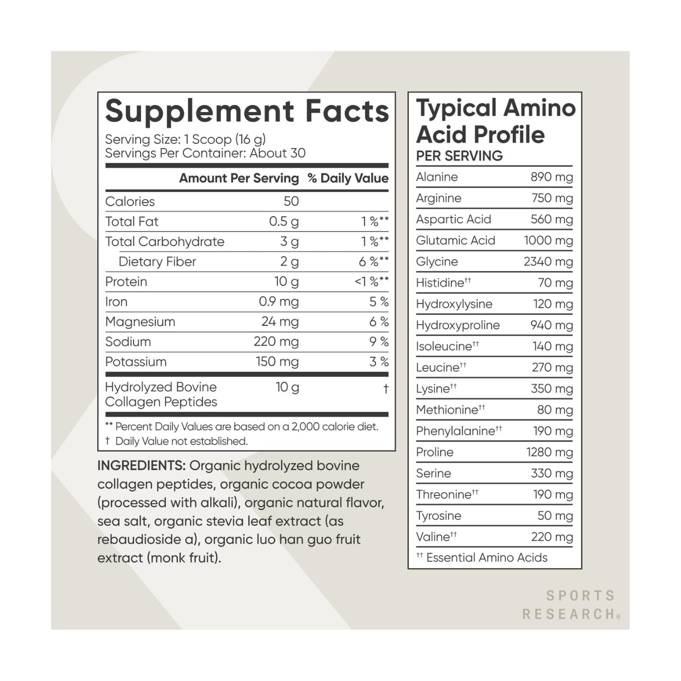 Collagen Peptides Dark Organic