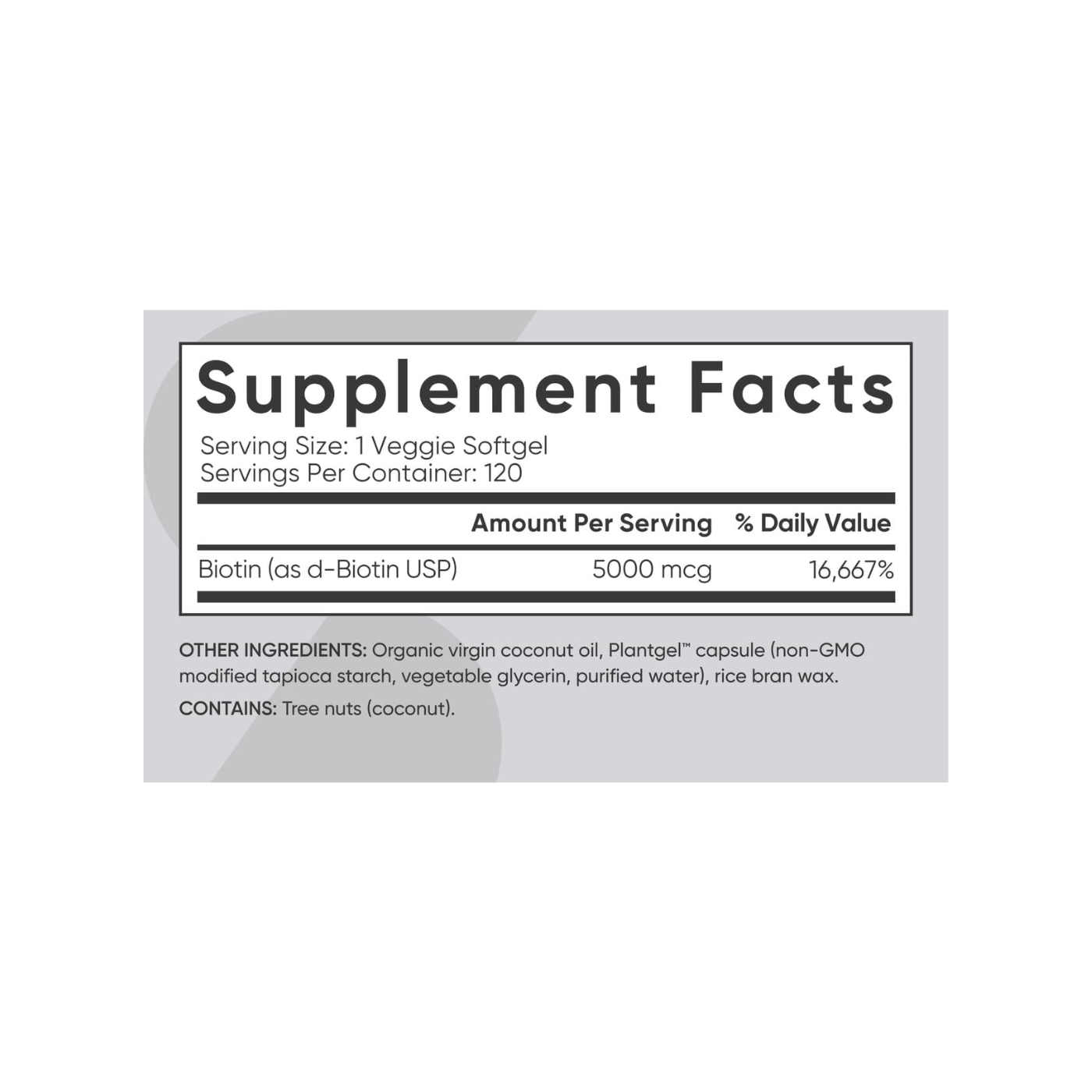 Biotin 5000 MCG - 120 caps