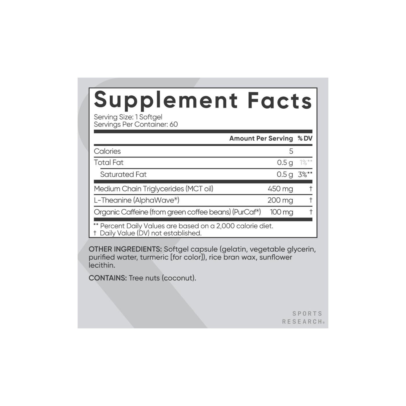 L- Theanine + Caffeine 60 softgels