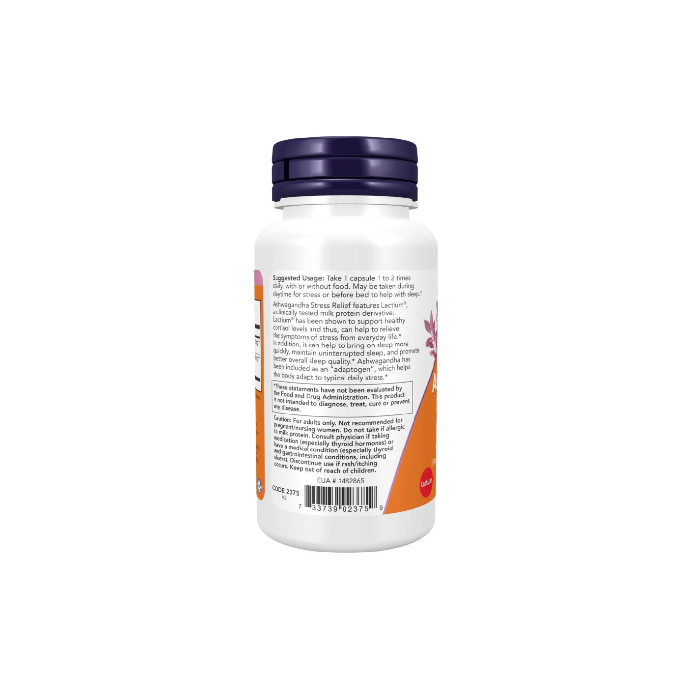 Now Ashwagandha Stress Relief Veg Capsules