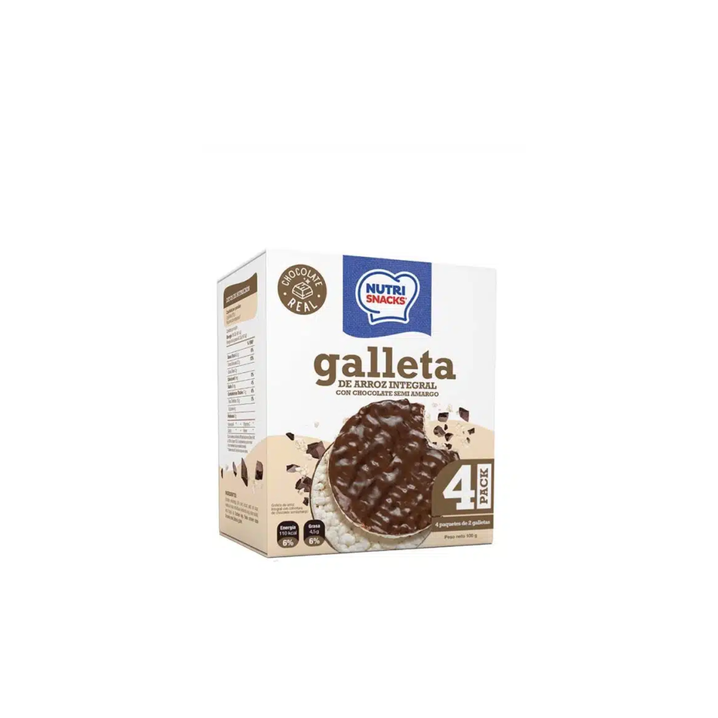 Galleta de Arroz integral con Chocolate 4 pack