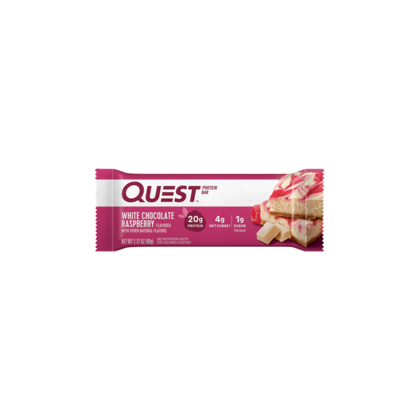 Quest Barra White Chocolate Raspberry
