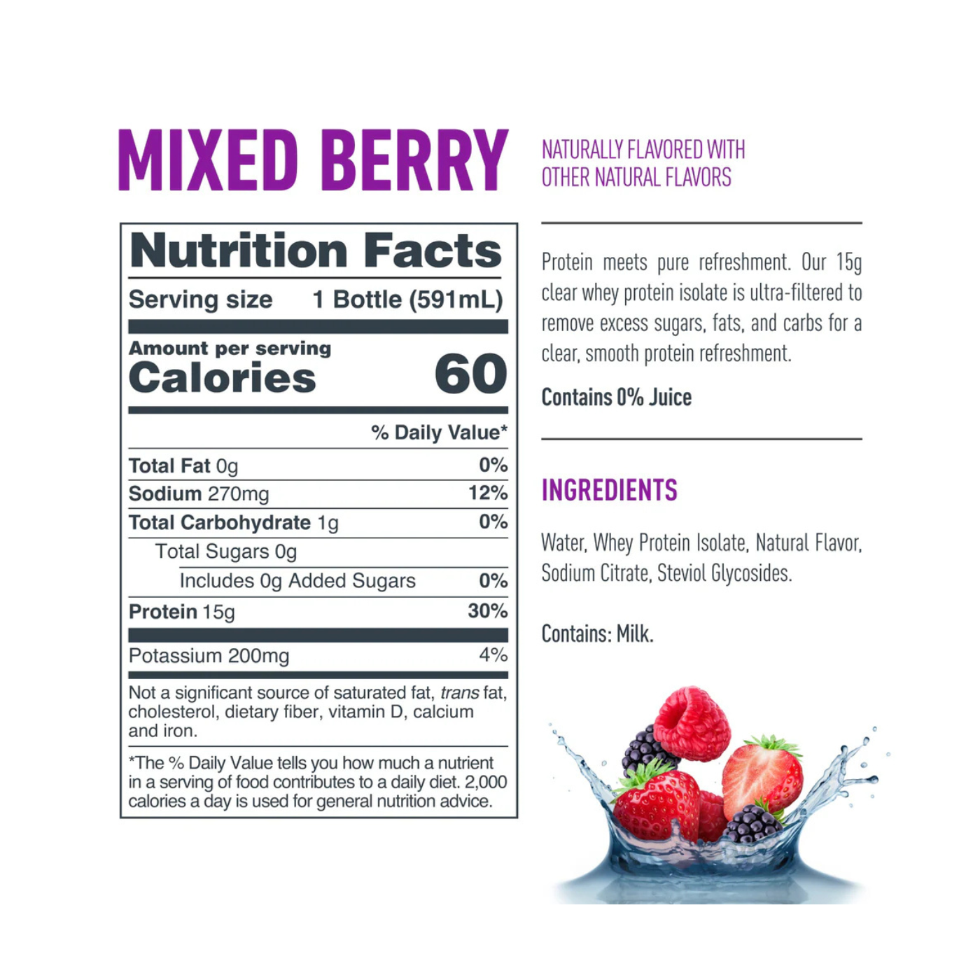 Isopure Protein Water Mixed Berry