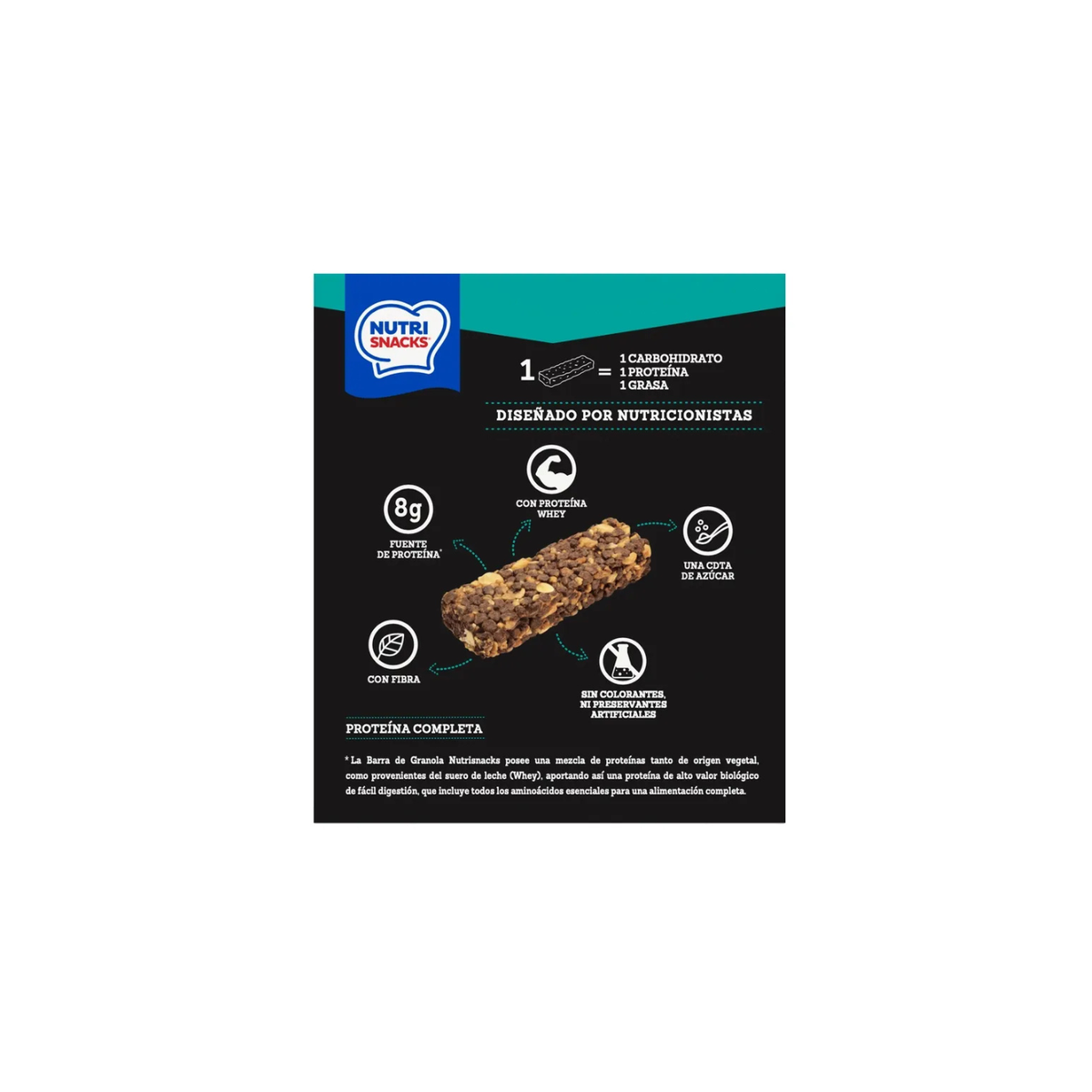 Barra De Granola + Proteina Chocolate y Mani