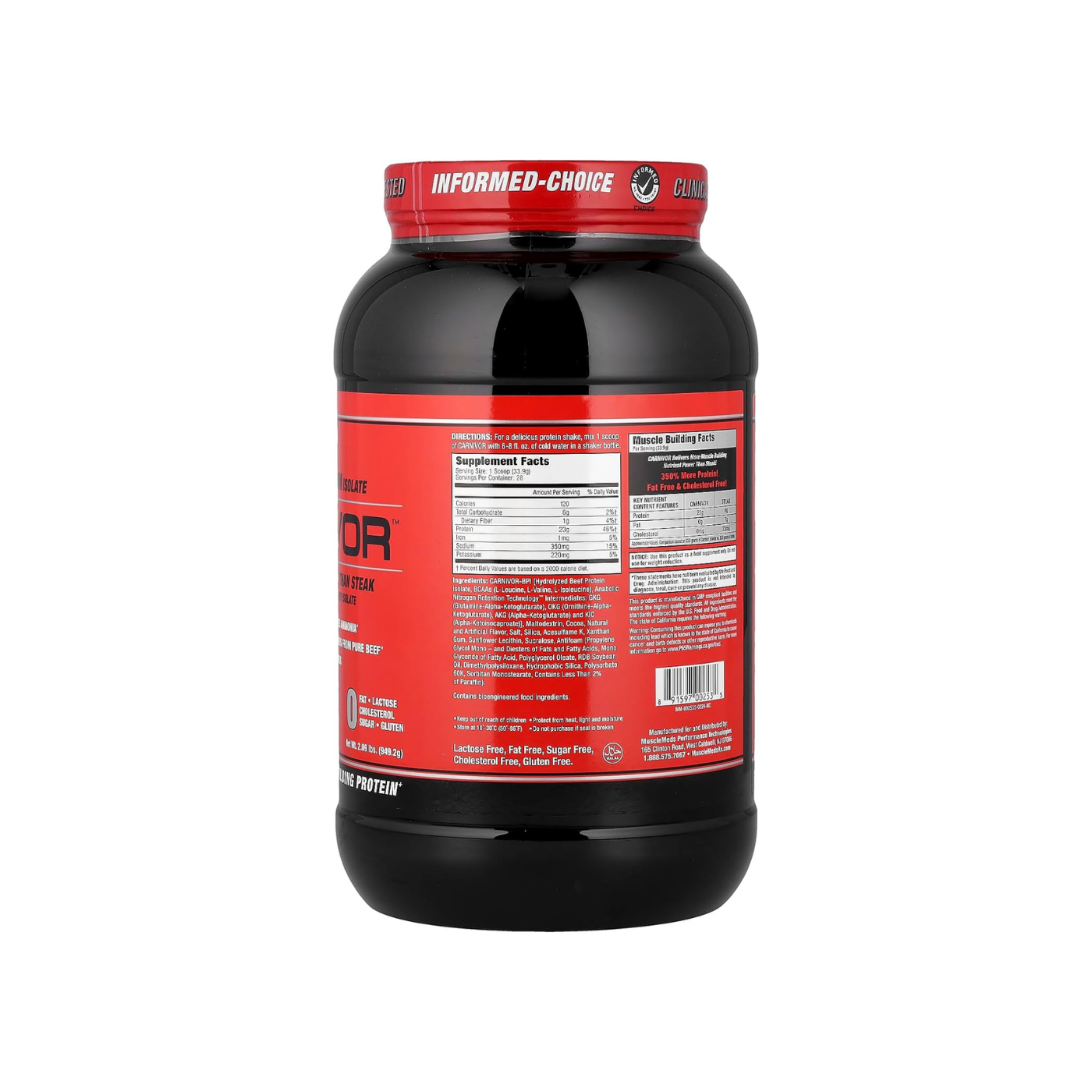 Carnivor Beef Isolate Protein 28 serv Chocolate