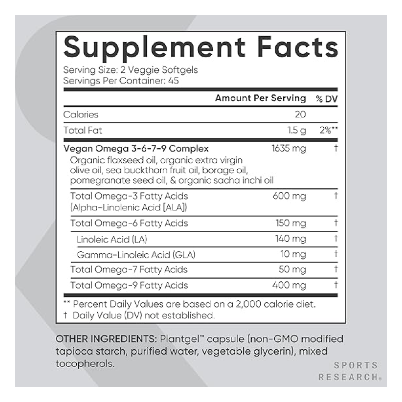 SR Vegan Omega 3-6-7-9
