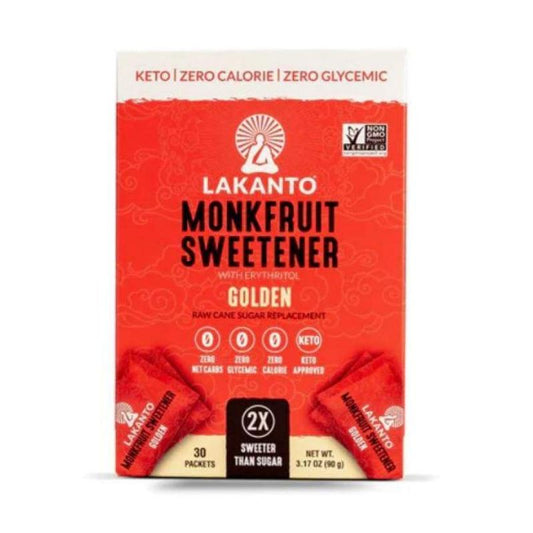 Lakanto Monkfruit Sweetener 30 Packets Golden