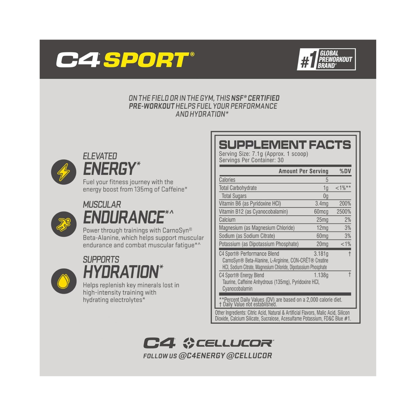 C4 Sport Bluerraspberry 30 Serv