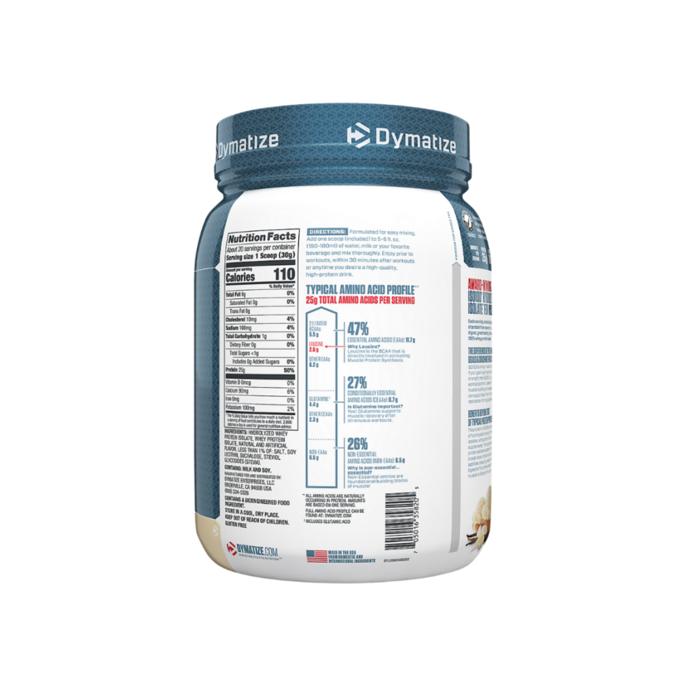 Dymatize Iso 100 20 serv Gourmet Vanilla