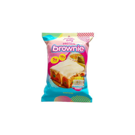 Prime Bites Brownie Birthday Cake