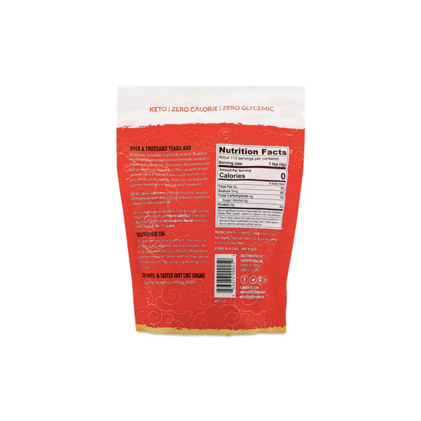 Lakanto Monkfruit Sweetener Golden 1Lb