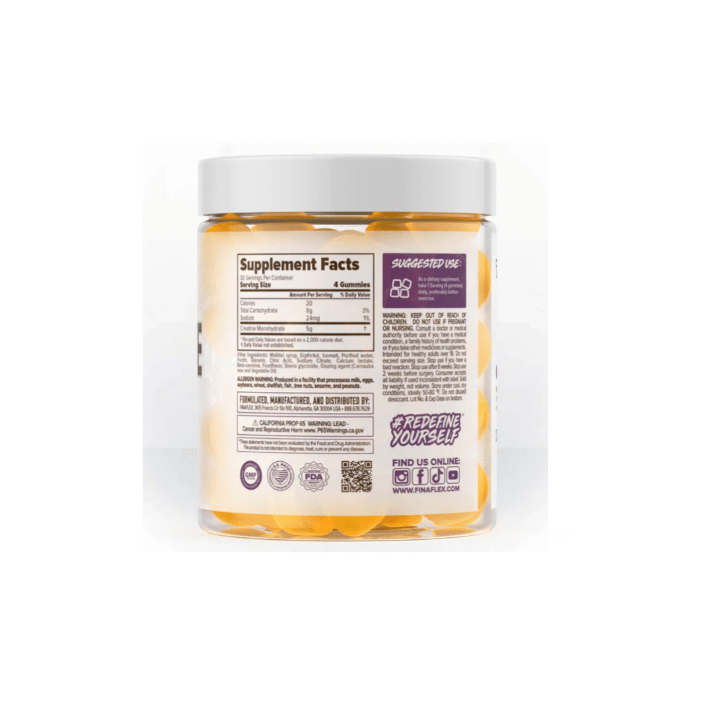 FX Pure Creatine Gummies Lemon Burst