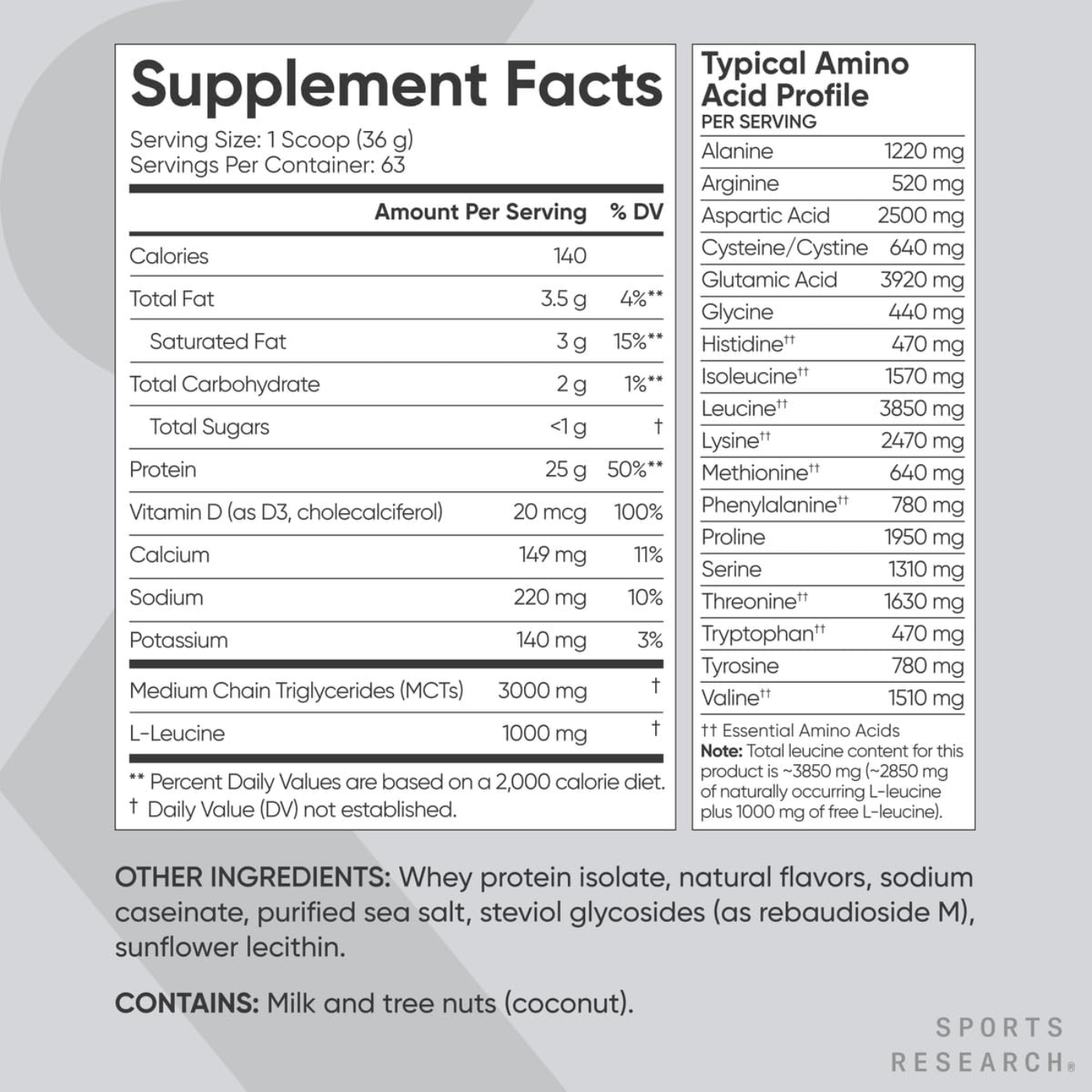 Whey Protein Isolate Vanilla 5 lb