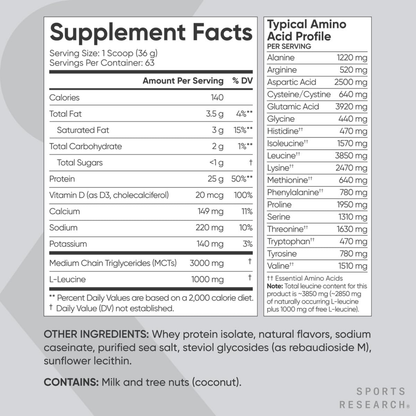 Whey Protein Isolate Vanilla 5 lb