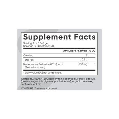 Berberine 500mg 90 softgel