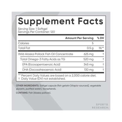 Omega-3 Fish Oil Alaskaomega Mini 625mg