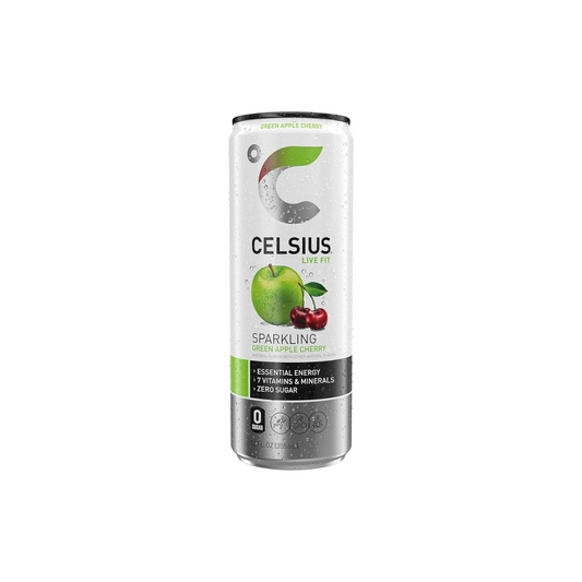 Celcius 12oz Green Apple Cherry