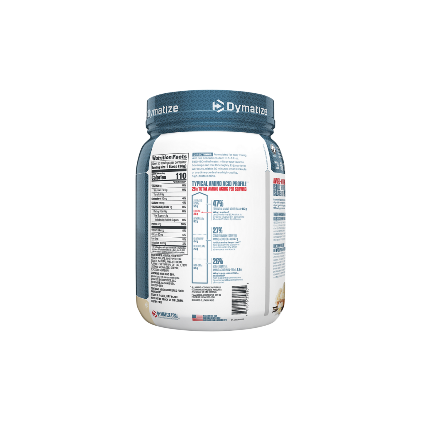 Dymatize Iso 100 20 serv Gourmet Vanilla