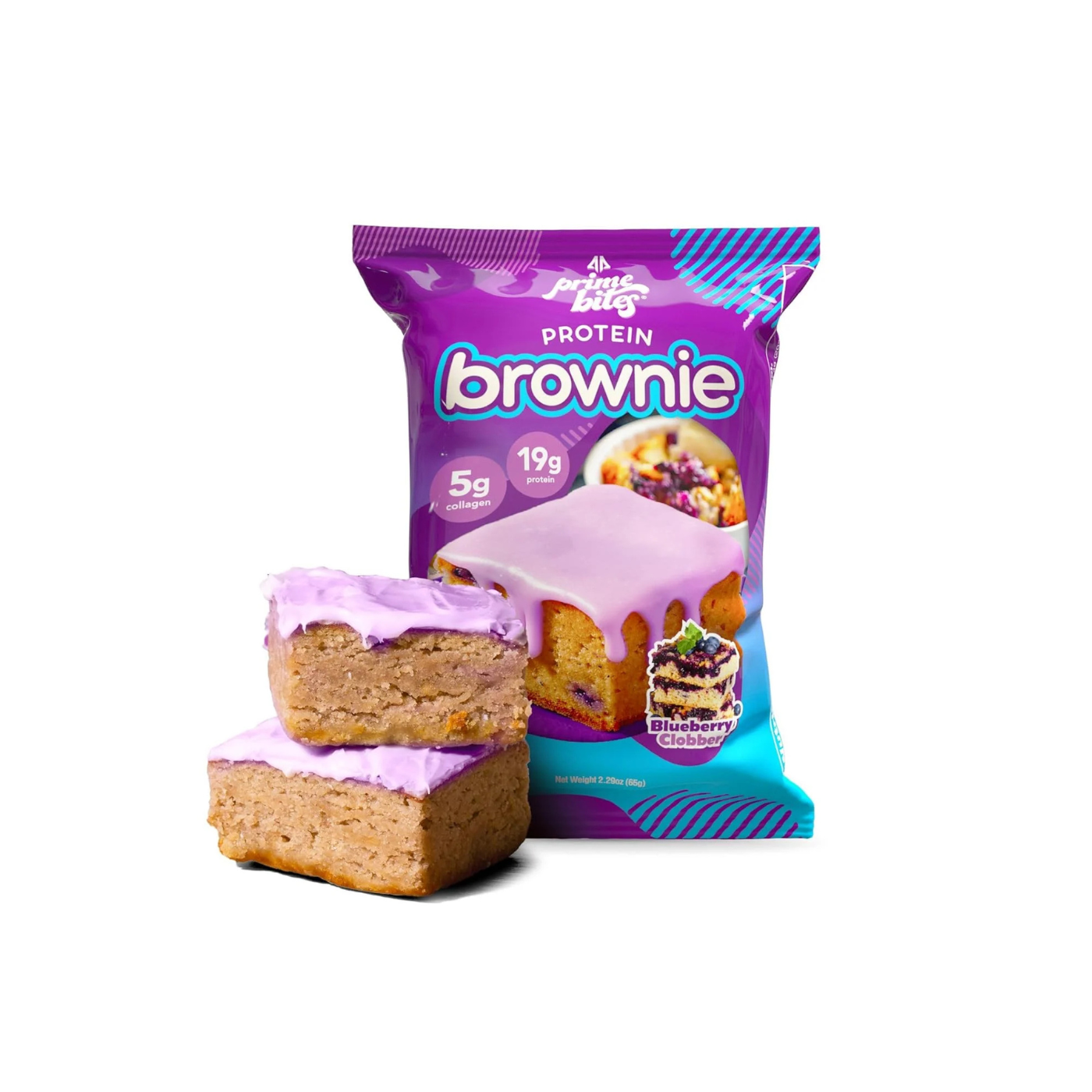 Prime Bites Brownie Blueberry Cobbler