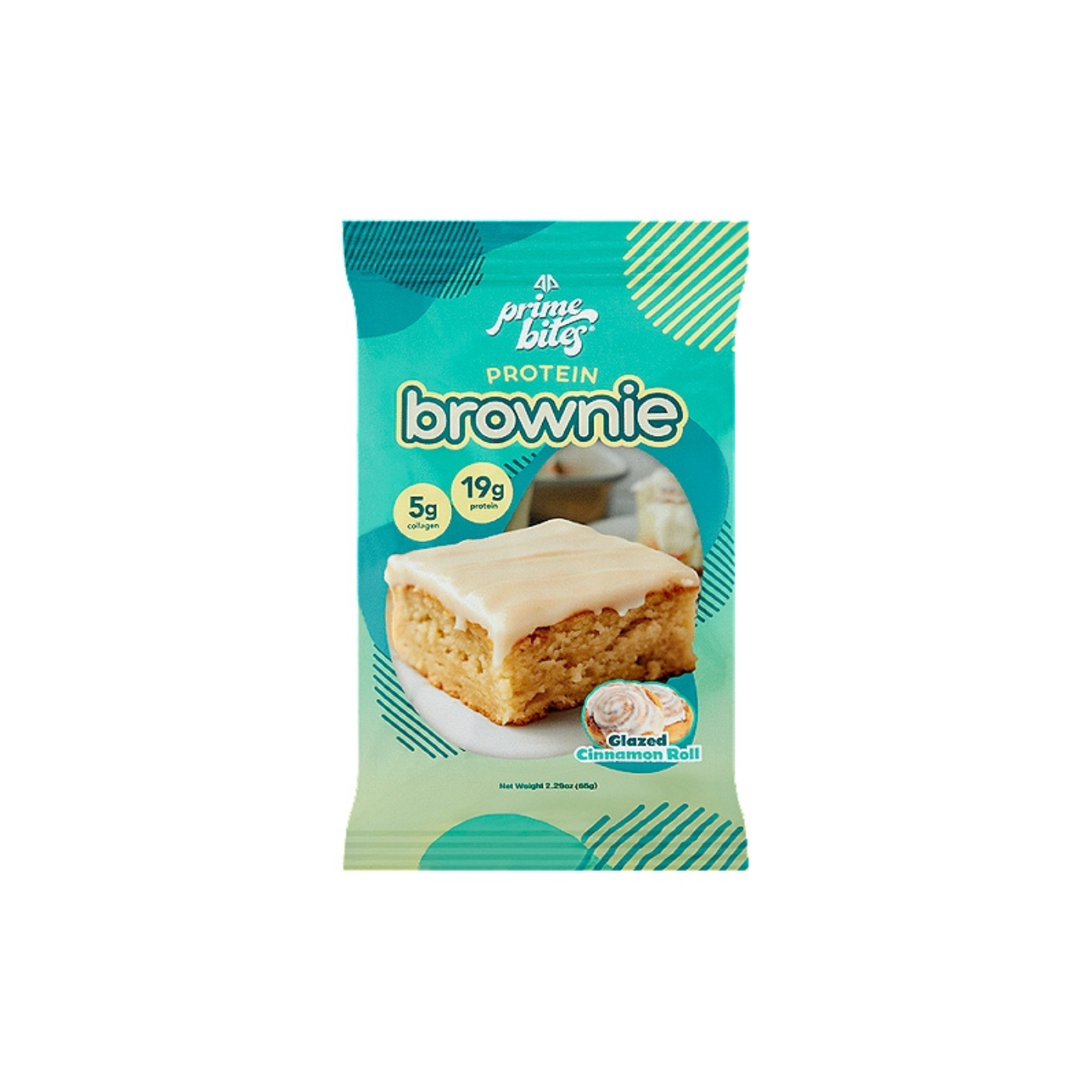 Prime Bites Brownie Glazed Cinnamon Roll