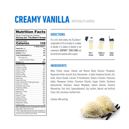 Isopure Cremy Vanilla 1 L