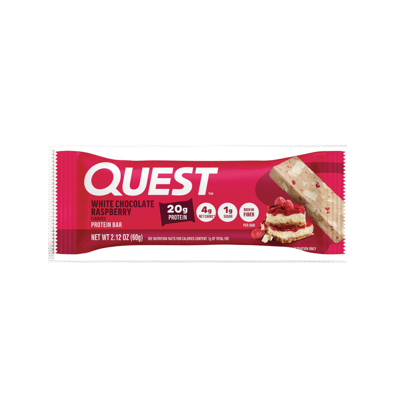 Quest Barra White Chocolate Raspberry