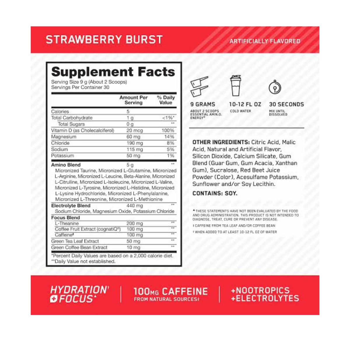 Amino Energy Box Strawberry Burst