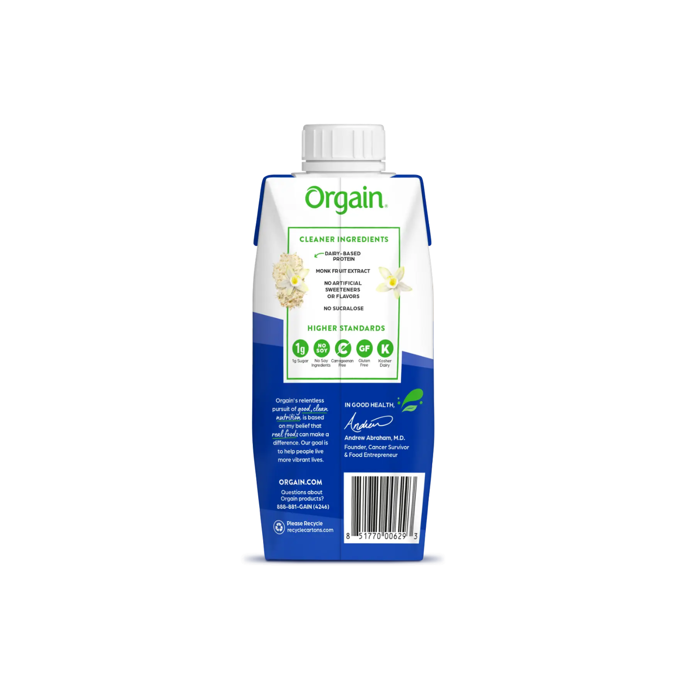 Orgain Protein Shake Vainilla Bean 30g
