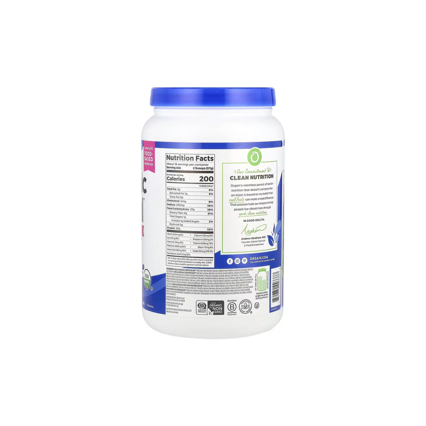 Organic Meal Powder Vanilla 2.01 lb