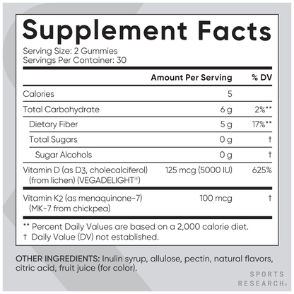 Sport Vegan D3 125MG +K2 Gummies