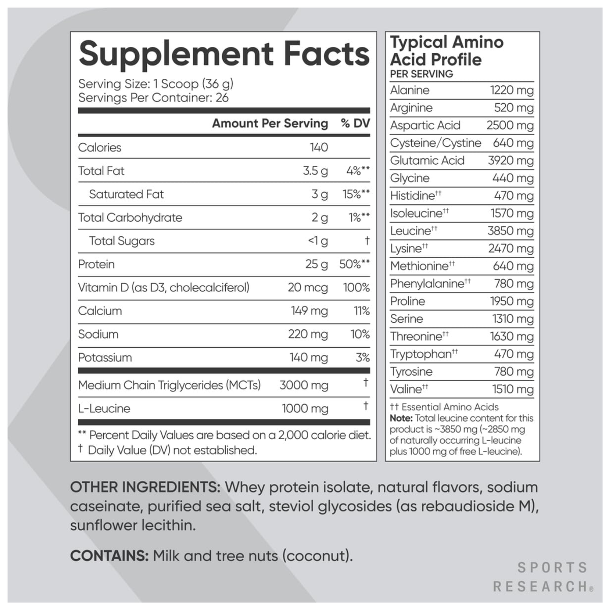 Whey Protein Isolate Vanilla 2LB