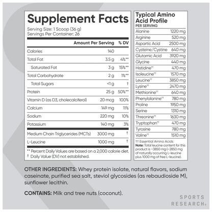 Whey Protein Isolate Vanilla 2LB